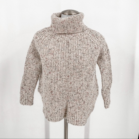 Free People Speckled Oversized Cowl Neck Sweater - Picture 1 of 8